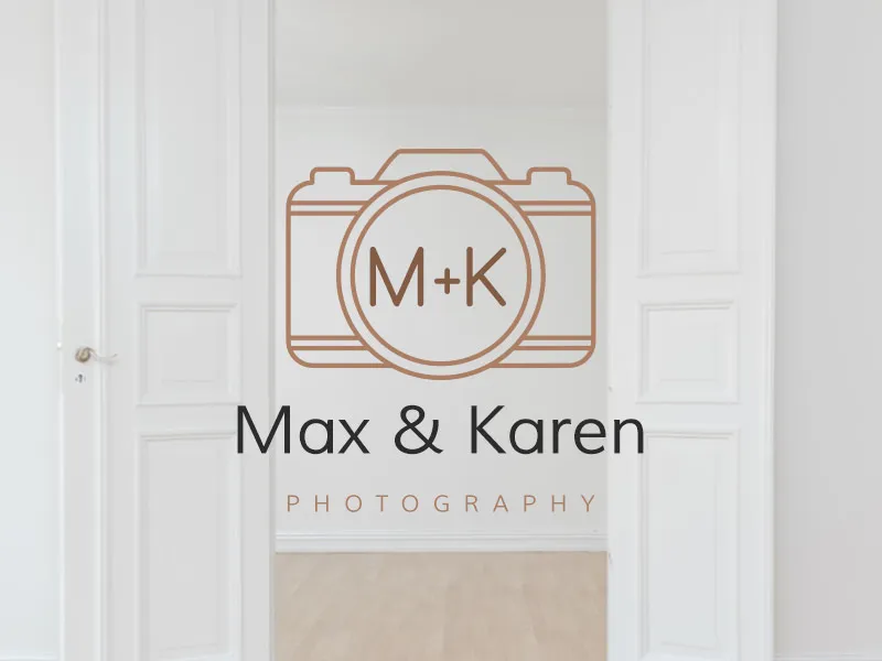 Camera logo with initials