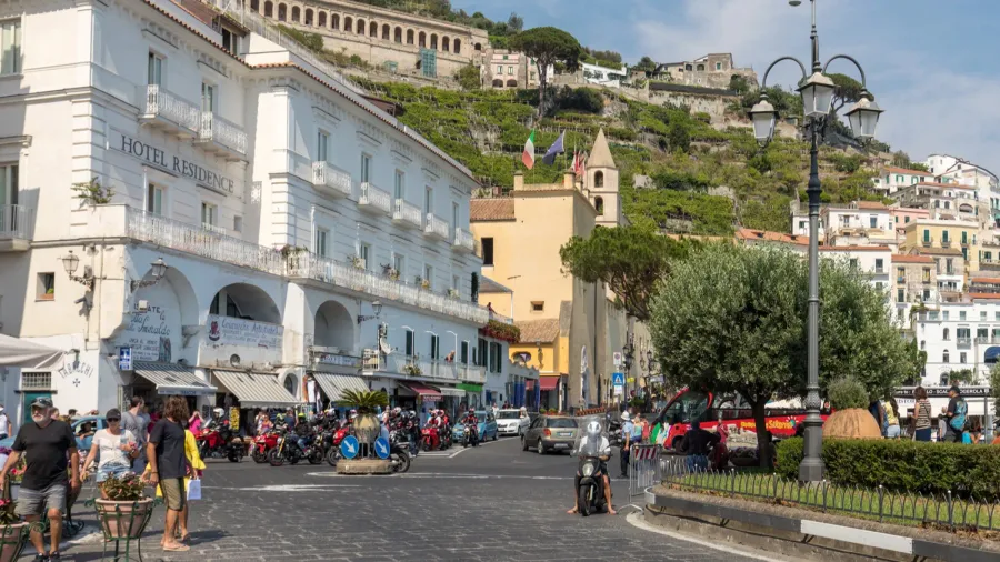 amalfi italy  june 16 2017 view of amalfi amalfi