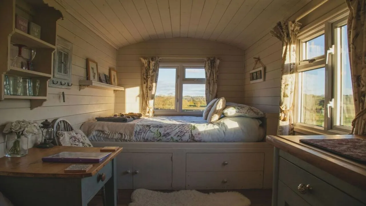 A bed with drawers offers convenient storage solutions right where you sleep.