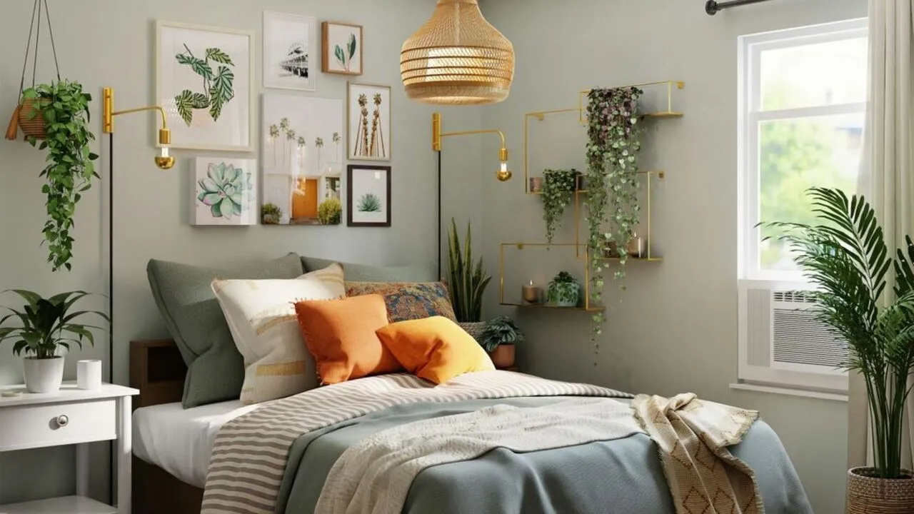 Add autumn colors to your winter bedding for a warm and inviting vibe.