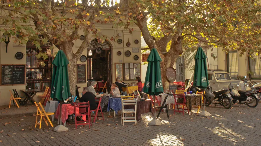 colonia del sacramento old city street view uruguay south america