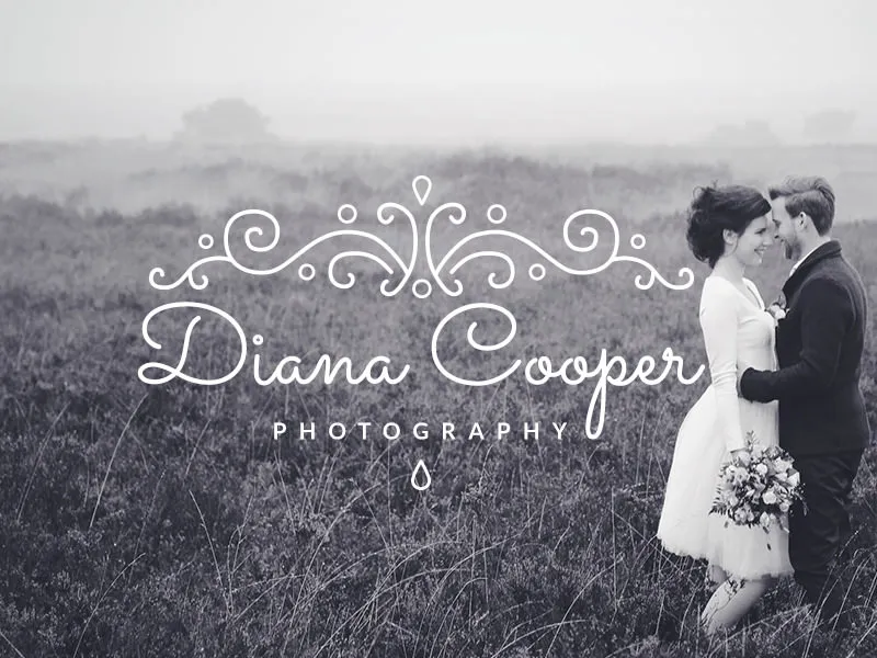 Ornate wedding logo