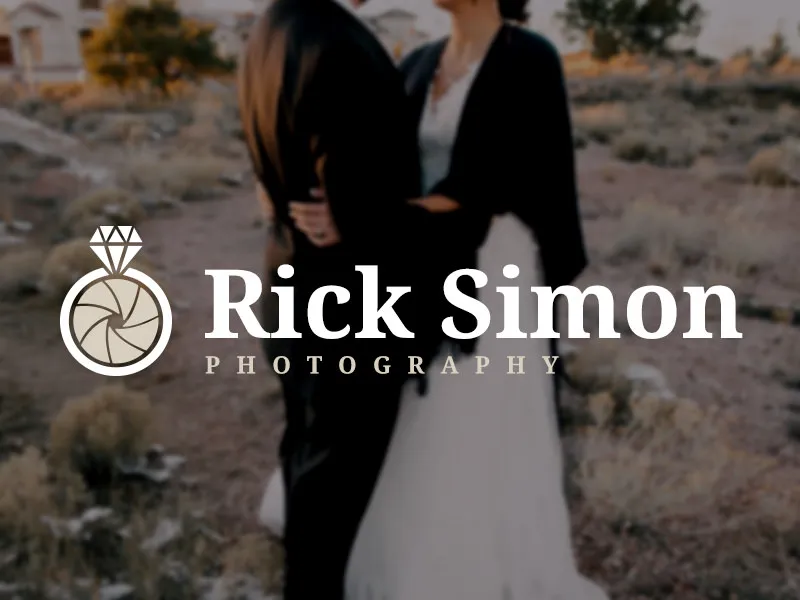 Wedding logo with a ring