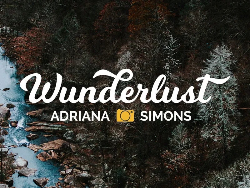 Decorative text logo for photographers